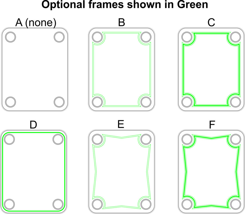 NP-5164 Neck Plate optional frame samples